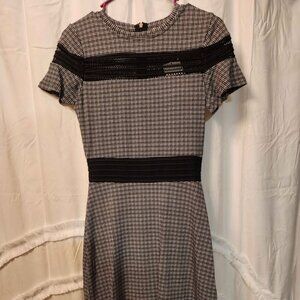 Brand new with tags Michael Kors dress Black and white checkered with black lace